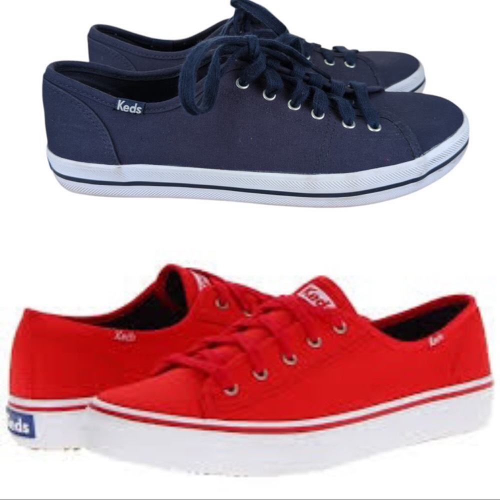 KEDS | Kickstart canvas sneakers/shoes: red or navy (or both!)